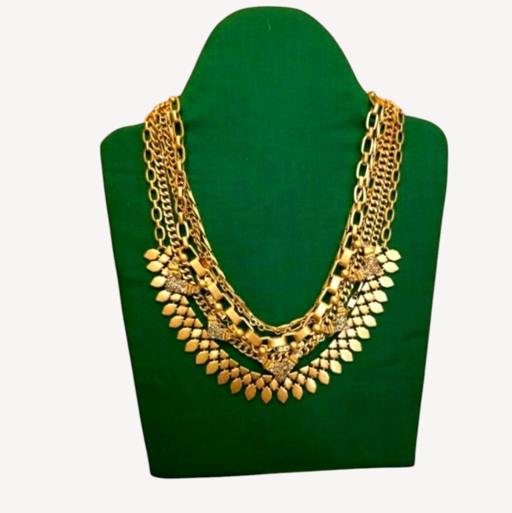 Stella & Dot Sutton Necklace Wear Five Ways Gold Tone